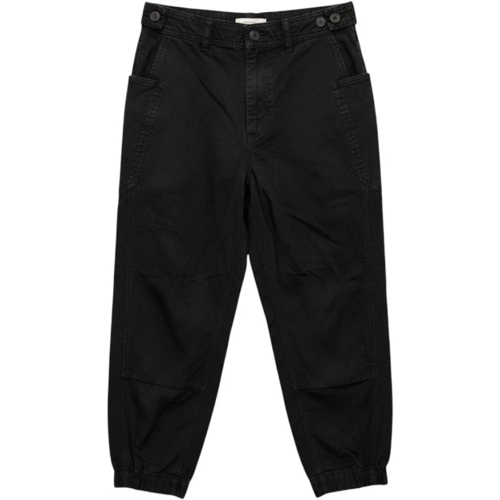 Everlane Fatigue Barrel Pants Womens 2 Black Organic Cotton Linen Utility